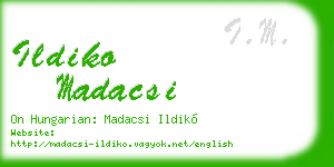 ildiko madacsi business card