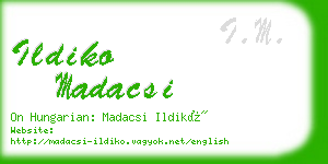 ildiko madacsi business card